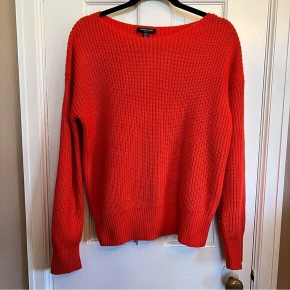 Kenneth Cole Orange knit Sweater - Picture 1 of 6